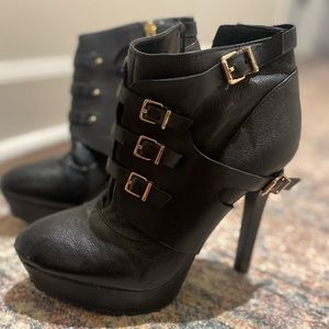 BCBG Leather Booties